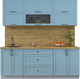 Миниатюра изображения товара Кухонный гарнитур Interline Тренд 2.1Б (океан/океан/дуб бунратти)
