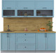 Миниатюра изображения товара Кухонный гарнитур Интерлиния Тренд 2.2Б (океан/океан/дуб бунратти)