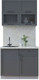 Миниатюра изображения товара Кухонный гарнитур Интерлиния Тренд 1.0Б (пепел/пепел/опал светлый)