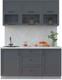 Миниатюра изображения товара Кухонный гарнитур Интерлиния Тренд 1.6Б (пепел/пепел/опал светлый)