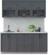 Миниатюра изображения товара Кухонный гарнитур Интерлиния Тренд 1.8Б (пепел/пепел/опал светлый)