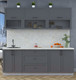 Миниатюра изображения товара Кухонный гарнитур Интерлиния Тренд 2.2Б (пепел/пепел/опал светлый)