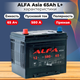 Миниатюра изображения товара Автомобильный аккумулятор ALFA battery Asia JL 580A с бортом (65 А/ч)