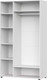 Миниатюра изображения товара Шкаф NN мебель Токио трехстворчатый (белый текстурный)