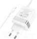 Миниатюра изображения товара Зарядное устройство сетевое Hoco N21 + кабель Type-C to Lightning (белый)