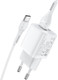 Миниатюра изображения товара Адаптер питания сетевой Hoco N8 + кабель Type-C (белый)