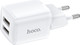 Миниатюра изображения товара Адаптер питания сетевой Hoco N8 + кабель Type-C (белый)