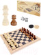 Миниатюра изображения товара Набор настольных игр РЫЖИЙ КОТ 3 в 1 Дерево Шахматы, шашки, нарды / ИН-9464