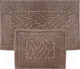 Миниатюра изображения товара Набор ковриков для ванной и туалета Karven Ruya / KV 106 (Acik Kahve/кофейный)