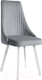 Миниатюра изображения товара Стул Олмеко Лион (велюр тенерифе грей/белый)