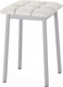 Миниатюра изображения товара Табурет AMC Comfort 7К5.12 (кожзам белый/серебристый)