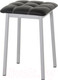 Миниатюра изображения товара Табурет AMC Comfort 7К5.1 (кожзам черный/серебристый)