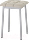 Миниатюра изображения товара Табурет AMC Comfort 7К5.3 (кожзам бежевый/серебристый)