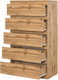 Миниатюра изображения товара Комод НК Мебель Stern Т-8 5-я / 72676287 (16мм, дуб вотан)
