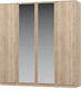 Миниатюра изображения товара Шкаф НК Мебель Stern 4-х дверный с зеркалом / 72676508 (дуб сонома)