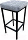 Миниатюра изображения товара Табурет барный Древпром Камелот ДП2-07 полубарный (черный матовый/Bengal серый)