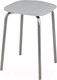 Миниатюра изображения товара Табурет Гальваник Вега (эмаль серебристый/ВВ 5 бенгал серый)