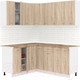 Миниатюра изображения товара Кухонный гарнитур Кортекс-мебель Корнелия Лира 1.5x1.8 (дуб сонома/мадрид)