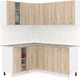 Миниатюра изображения товара Кухонный гарнитур Кортекс-мебель Корнелия Лира 1.5x1.8 (дуб сонома/марсель)