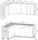 Миниатюра изображения товара Кухонный гарнитур Кортекс-мебель Корнелия Лира 1.5x1.8 без столешницы (капучино/оникс)