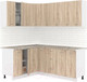 Миниатюра изображения товара Кухонный гарнитур Кортекс-мебель Корнелия Лира 1.5x1.9 (дуб сонома/марсель)