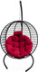 Миниатюра изображения товара Кресло подвесное Craftmebelby Кокон Круглый Премиум (черный/алый)