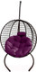Миниатюра изображения товара Кресло подвесное Craftmebelby Кокон Круглый Премиум (коричневый/фиолетовый)