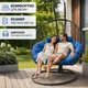 Кресло подвесное Craftmebelby Кокон Двойной (графит/голубой) — фото 8