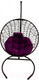 Миниатюра изображения товара Кресло подвесное Craftmebelby Кокон Круглый стандарт (коричневый/фиолетовый)