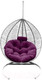 Миниатюра изображения товара Кресло подвесное Craftmebelby Кокон Капля Зигзаг (белый/фиолетовый)