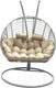 Миниатюра изображения товара Кресло подвесное Craftmebelby Кокон Двойной Премиум Кольца (белый/бежевый)