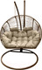 Миниатюра изображения товара Кресло подвесное Craftmebelby Кокон Двойной Премиум Зигзаг (коричневый/бежевый)