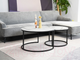 Миниатюра изображения товара Комплект журнальных столиков Signal Atlanta C (эффект белого мрамора/черный матовый)