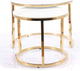 Миниатюра изображения товара Комплект журнальных столиков Signal Muse II (эффект белого мрамора/золотой)