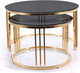 Миниатюра изображения товара Комплект журнальных столиков Signal Vienna (дымчатый/золотой)