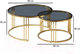 Миниатюра изображения товара Комплект журнальных столиков Signal Vienna (дымчатый/золотой)