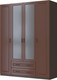 Миниатюра изображения товара Шкаф Bravo Мебель Кантри ШР-4 (орех шоколадный/лак орех)