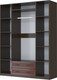 Миниатюра изображения товара Шкаф Bravo Мебель Кантри ШР-4 (орех шоколадный/лак орех)