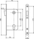 Миниатюра изображения товара Замок врезной Ренц INMagn 85 SN (никель матовый)
