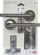 Миниатюра изображения товара Комплект дверной фурнитуры Puerto Set 503-08 5-45PL 2S SN/NP (никель матовый/никель блестящий)