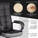 Миниатюра изображения товара Кресло офисное Tetchair Trendy экокожа/ткань (черный/серый)