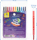 Миниатюра изображения товара Восковые мелки Мульти-пульти Енот в космосе / TWC_40448 (12цв)