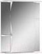 Миниатюра изображения товара Шкаф с зеркалом для ванной Айсберг Волна 2-60 (левый)