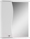Миниатюра изображения товара Шкаф с зеркалом для ванной Айсберг Волна 55 (левый)