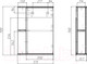 Миниатюра изображения товара Шкаф с зеркалом для ванной Айсберг Норма 1-50 (правый)