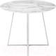 Миниатюра изображения товара Обеденный стол Stool Group Дакота 100x100 / FDC8004 wh/chr (белый/хром)