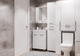 Миниатюра изображения товара Шкаф-пенал для ванной Айсберг Контраст 35 с верхним ящиком В1 (левый)