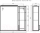 Миниатюра изображения товара Шкаф с зеркалом для ванной Домино Charlie 80 (правый)