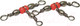 Миниатюра изображения товара Вертлюг рыболовный Namazu Tripple Swivel 6x8 23кг / N-FT-TS6 (10шт, BN)