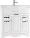 Миниатюра изображения товара Тумба под умывальник Домино Классика 80 Rich с 2 верхними ящиками (белое дерево)